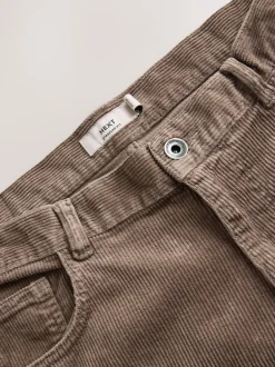 Next Marron champignon - Pantalons extensible à 5 poches en velours côtelé Sale
