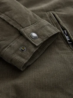 Next Marron champignon - Veste doublée en velours côtelé et en peau de mouton Online