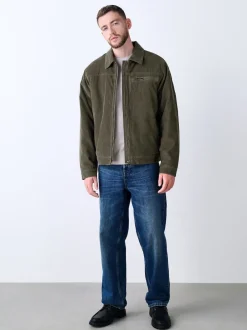 Next Marron champignon - Veste doublée en velours côtelé et en peau de mouton Online