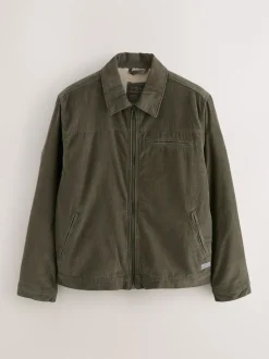 Next Marron champignon - Veste doublée en velours côtelé et en peau de mouton Online