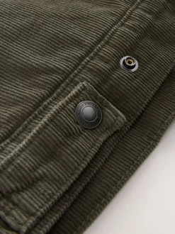 Next Marron champignon - Veste doublée en velours côtelé et en peau de mouton Online