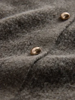 The Set Marron chiné/Crème - lot de 2 cardigans en maille côtelée épaisses avec laine Clearance