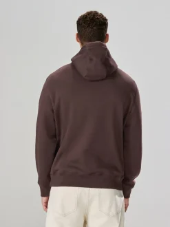 Next - Ajustement régulier - Sweat-shirt à capuche en jersey riche en coton épais Marron chocolat Hot