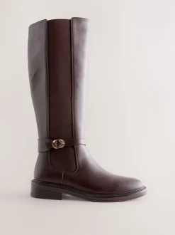 Next Marron chocolat - Bottes d’équitation Forever Comfort® à boucle Hot