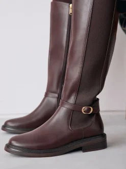 Next Marron chocolat - Bottes d’équitation Forever Comfort® à boucle Outlet