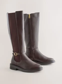 Next Marron chocolat - Bottes d’équitation Forever Comfort® à boucle Outlet
