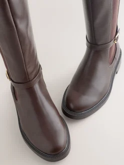 Next Marron chocolat - Bottes d’équitation Forever Comfort® à boucle Outlet