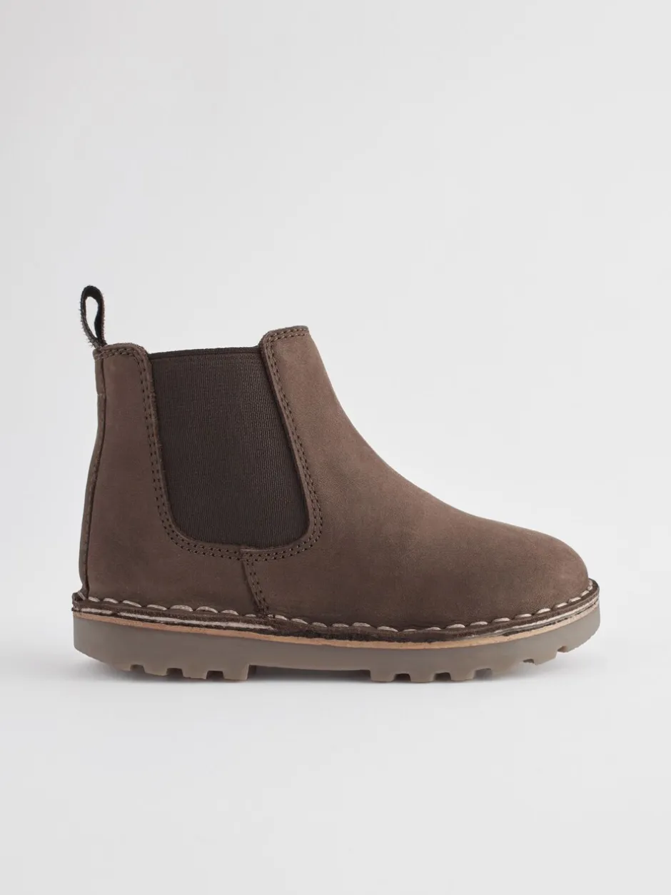 Next Marron chocolat - Bottines Chelsea en cuir doublées Best