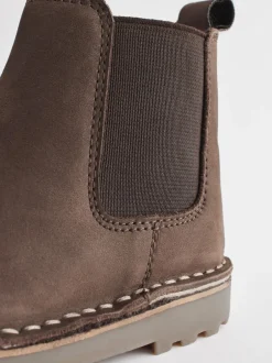 Next Marron chocolat - Bottines Chelsea en cuir doublées Best
