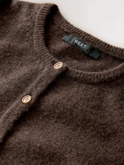 Next - Cardiganen maille col rond Marron chocolat Outlet