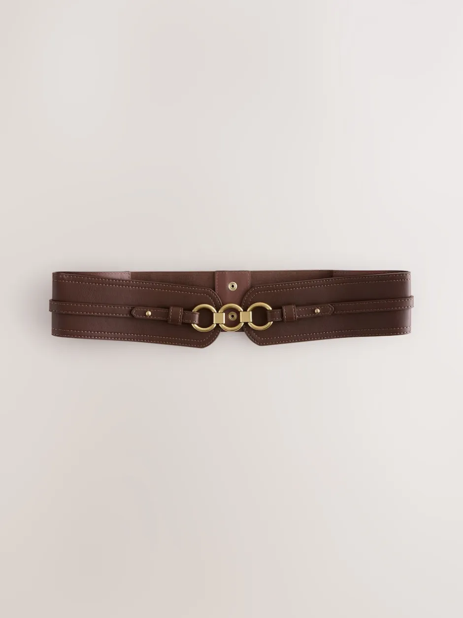 Next Marron chocolat - Ceinture corset large Sale