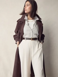 Next Marron chocolat - Ceinture N. Premium Made In Italie en Cuir New