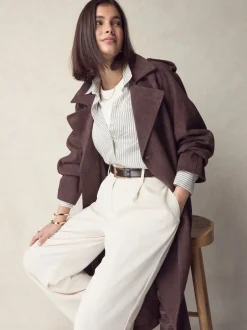 Next Marron chocolat - Ceinture N. Premium Made In Italie en Cuir New