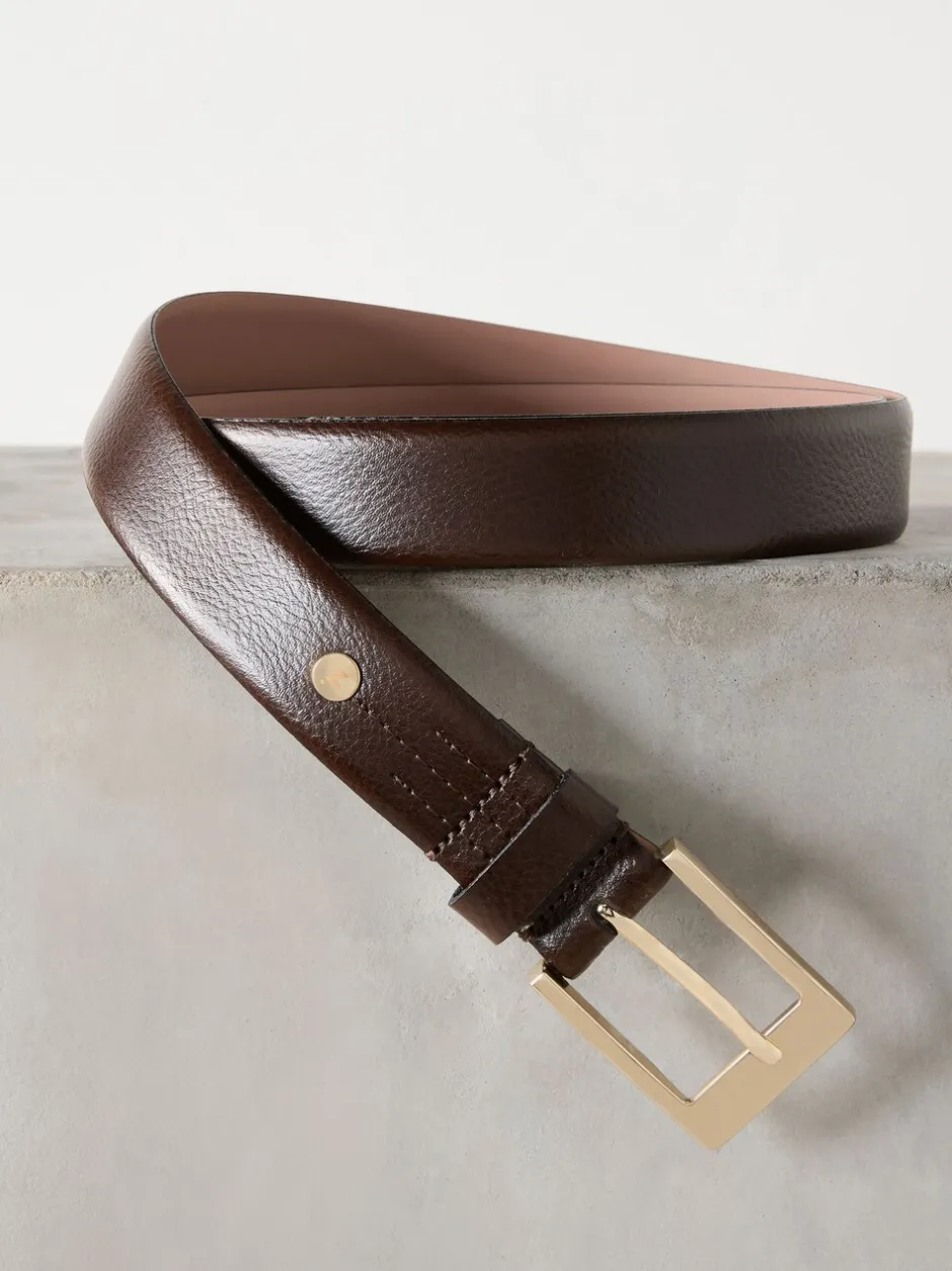 Next Marron chocolat - Ceinture N. Premium Made In Italie en Cuir New