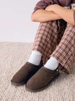 Next Marron chocolat - Chaussons en daim Best