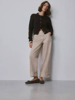 Next Marron chocolat - Chaussures plates tissées en cuir Forever Comfort® Outlet