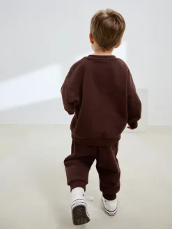 Next Marron chocolat - Ensemble sweat et Joggings imprimé à Col rond (3mois-7ans) Best