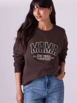 Next Marron chocolat - Ensemble sweat-shirt de grossesse court Sale