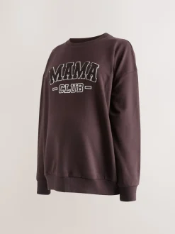 Next Marron chocolat - Ensemble sweat-shirt de grossesse court Sale