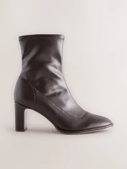 Next Marron chocolat - Forever Comfort® Bottes/Bottines chaussettes à bout rond Clearance