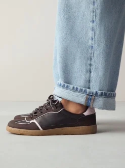 Next - Formateurs lacets Marron chocolat Sale