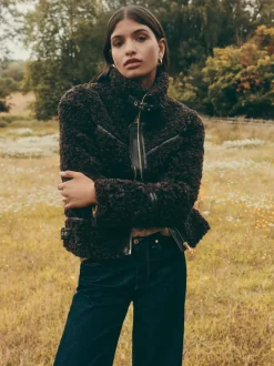 Friends Like These Marron chocolat - veste en Borg zippée Hot