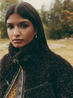 Friends Like These Marron chocolat - veste en Borg zippée Hot