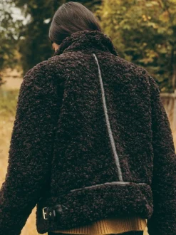 Friends Like These Marron chocolat - veste en Borg zippée Hot