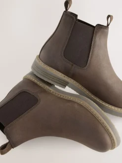 Next Marron chocolat - Leather Chelsea Boots Outlet