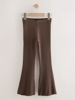 Next - Leggings évasés à côtes (3-16ans) Marron chocolat Outlet