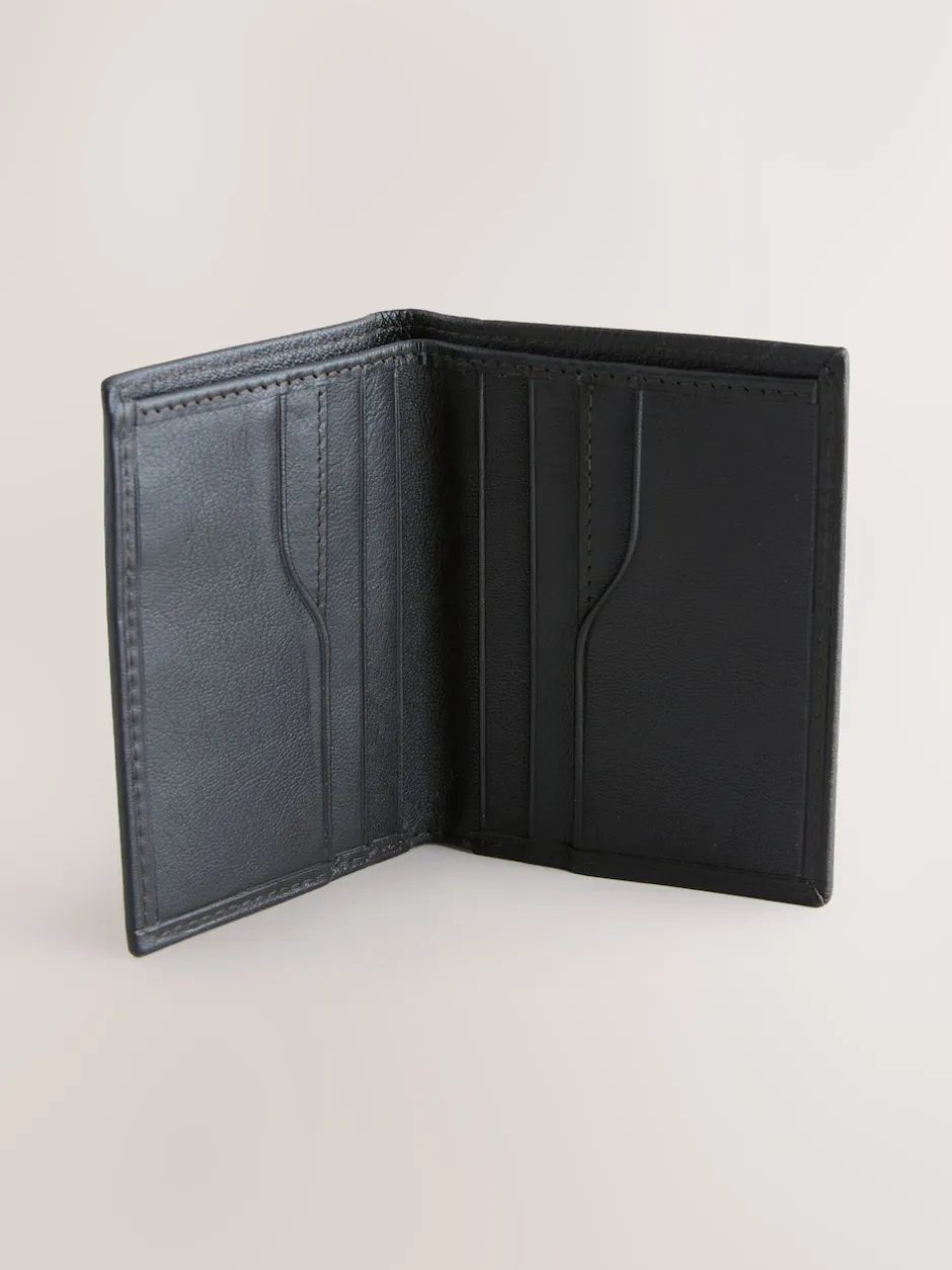 Next Marron chocolat - Mini portefeuille porte-cartes à deux volets Clearance