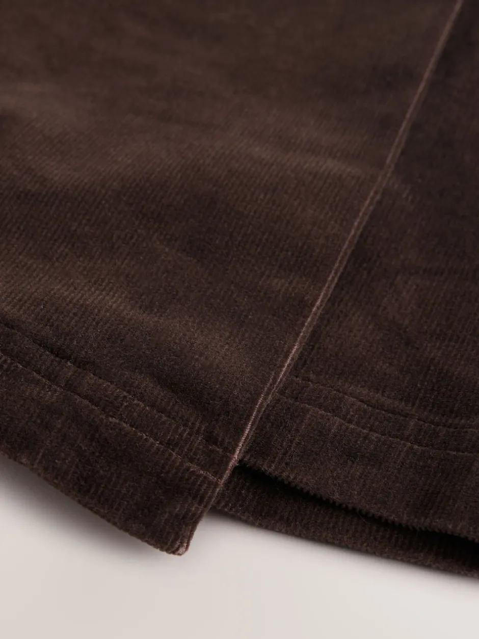 Next Marron chocolat - Mini-jupe cache-cœur en velours côtelé Discount