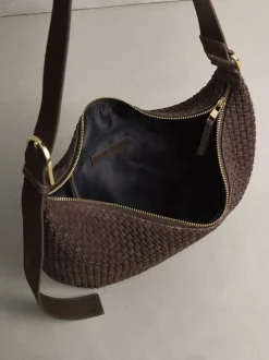 Next Marron chocolat - N. Premium sac bandoulière en Daim tissé Clearance