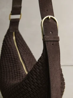 Next Marron chocolat - N. Premium sac bandoulière en Daim tissé Clearance
