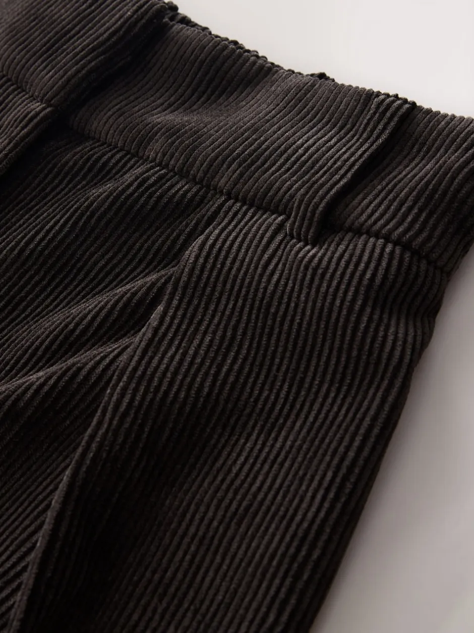 Next Marron chocolat - Pantalon large en velours côtelé Online