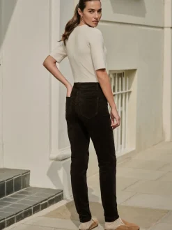 Next Marron chocolat - Pantalon skinny en velours côtelé