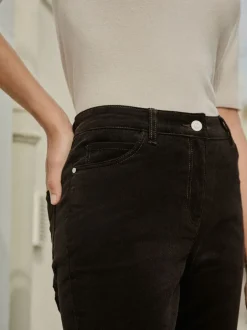 Next Marron chocolat - Pantalon skinny en velours côtelé