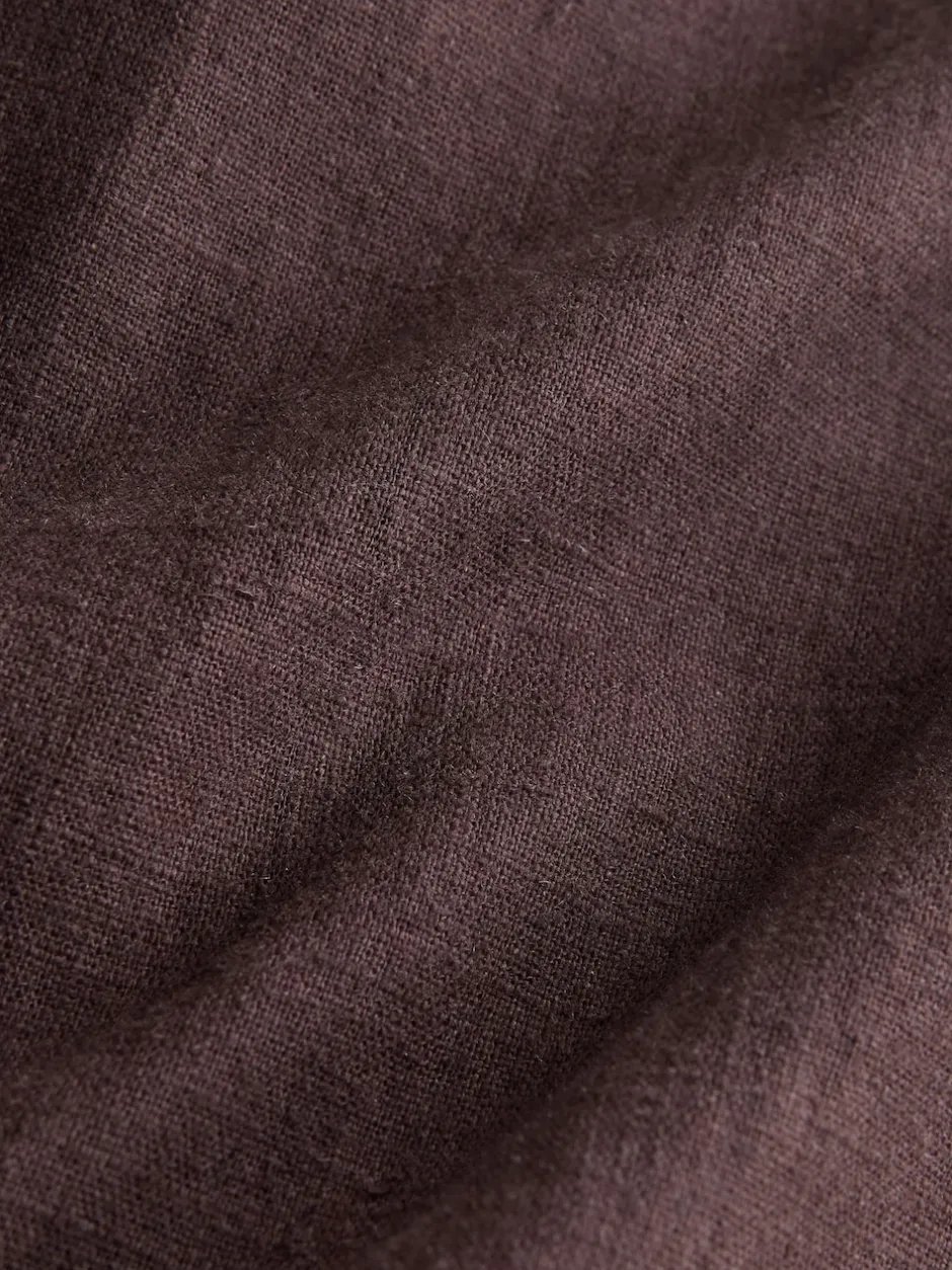 Next Marron chocolat - Pantalons intelligents à jambe large en lin Blend Best