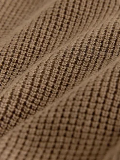 Next Marron chocolat - Pulls à encolure zippée texturé en maille (3-16ans) Clearance