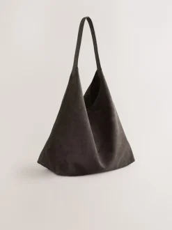 Next Marron chocolat - Sac bandoulière souple en Faux suède Hot