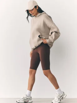 Next Marron chocolat - Short cycliste en jersey Discount