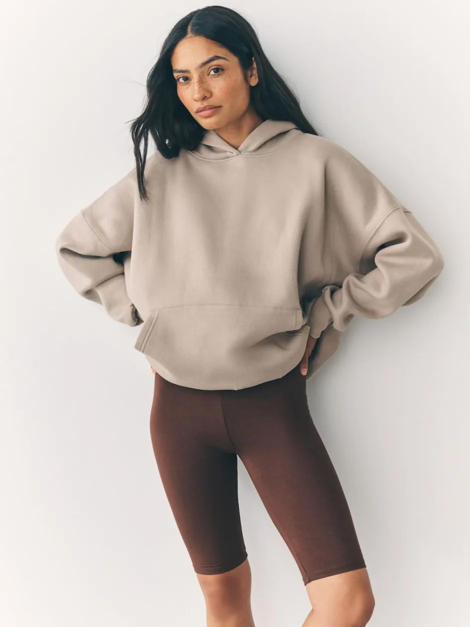 Next Marron chocolat - Short cycliste en jersey Discount