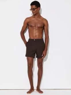 Reiss Marron chocolat - Short de bain Sun avec pattes d'ajustement sur les côtés Sale