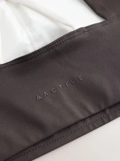 Next Marron chocolat - Soutien-gorge de sport Active Power à dos croisé double couche Clearance