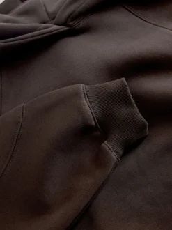 Next Marron chocolat - Sweat à capuche épais coupe standard décontracté Discount