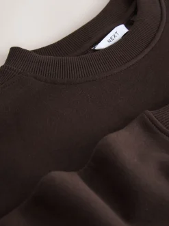 Next - Sweat-shirt long Essentiels coupe décontractée avec poches Marron chocolat Online