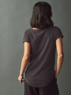 Next - T-shirt à manches cap Marron chocolat Online