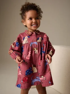Next Marron chocolat Character - Robe en coton à manches longues (3mois8ans) Hot