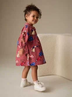 Next Marron chocolat Character - Robe en coton à manches longues (3mois8ans) Hot