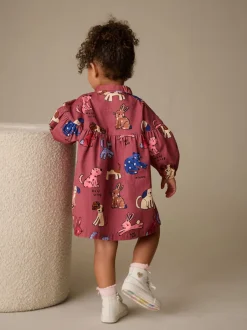 Next Marron chocolat Character - Robe en coton à manches longues (3mois8ans) Hot